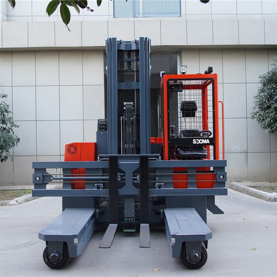 Customer Warehouse Side Loader Forklift 2.5ton 3.5Ton 4Ton Full-way Reach Forklift Truck With Electric Motor