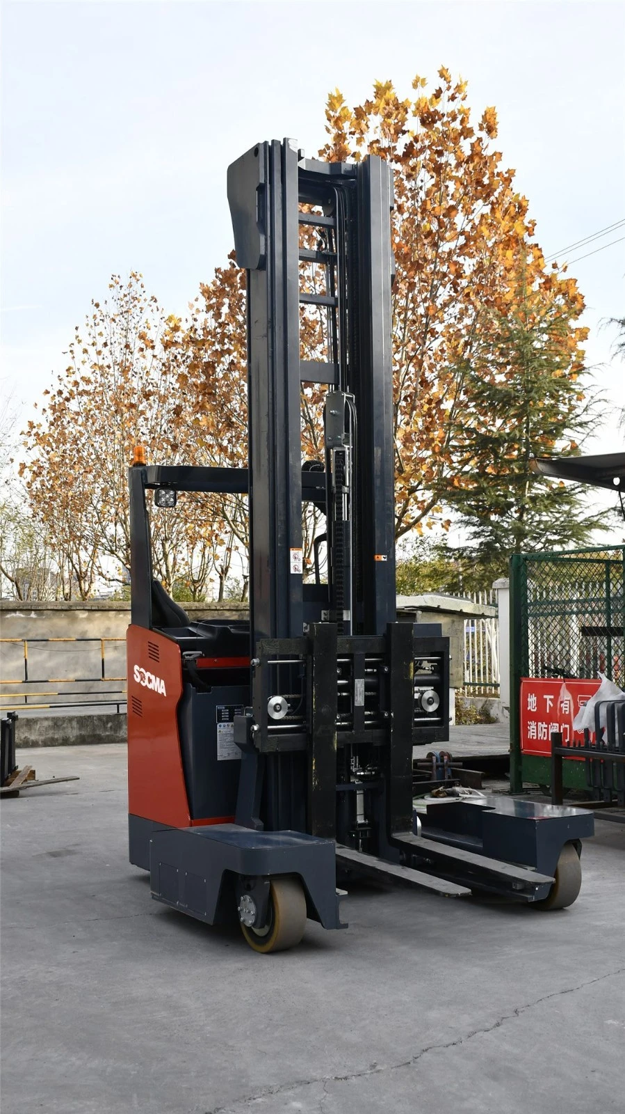 High Reach Forklift 3ton Reach Forklift Electric Stacker Truck Narrow Aisle Forklift Lift Truck For Sale