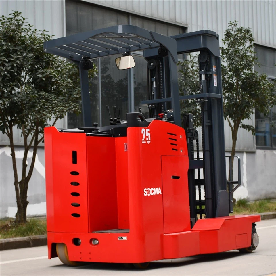 Side Loader Electric Forklift 1500kg 2000kg 3000kg Four Way Reach Stacker Forklift With Lithium Battery